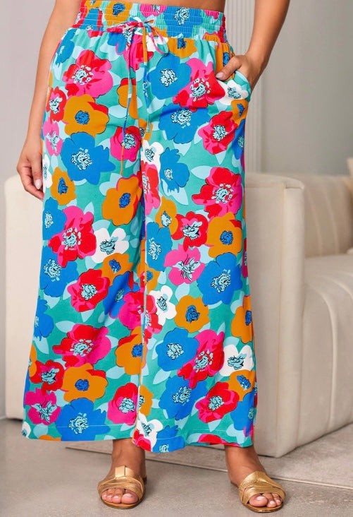 Floral Plus Size Pants RTS