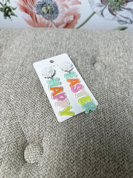 Happy Easter Earrings RTS