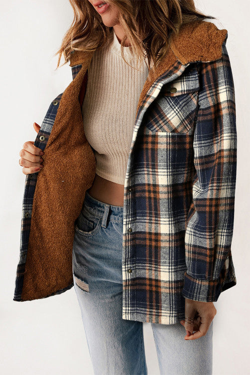 Navy Plaid Sherpa RTS