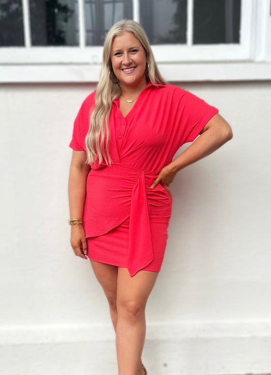 Coral Mini Dress RTS