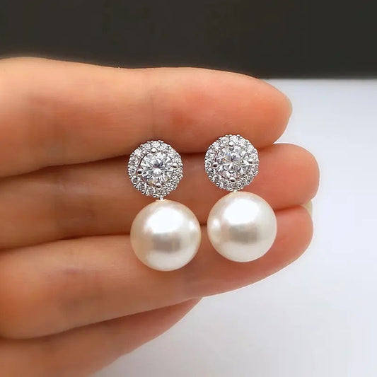 Diamond + Pearl Earrings RTS