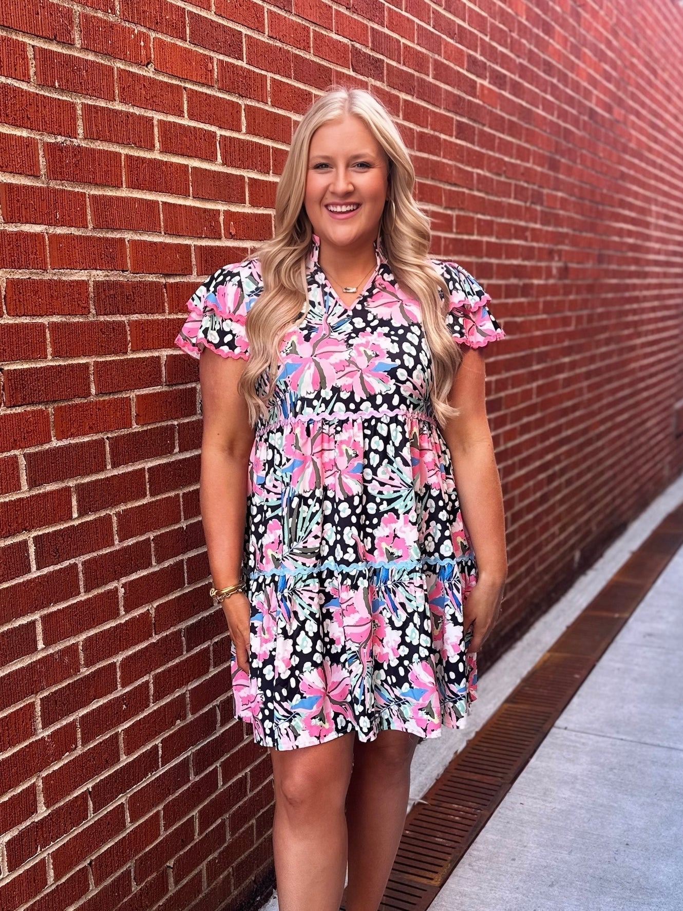 Pink Floral Dress RTS