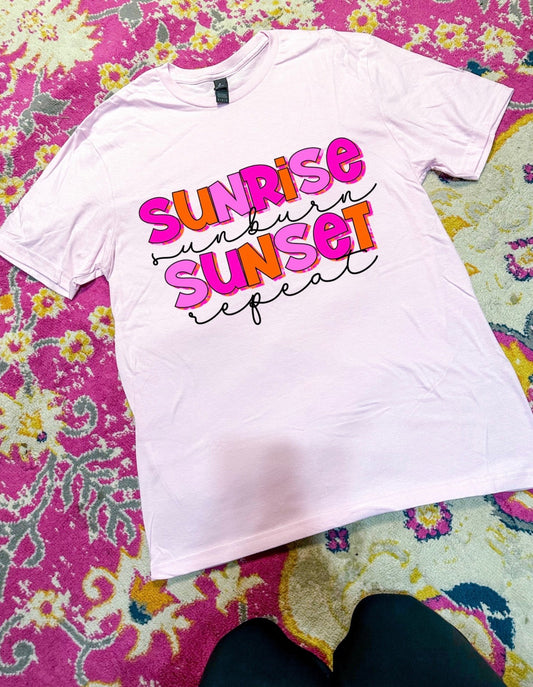 Sunrise, Sunburn, Sunset, Repeat Tee