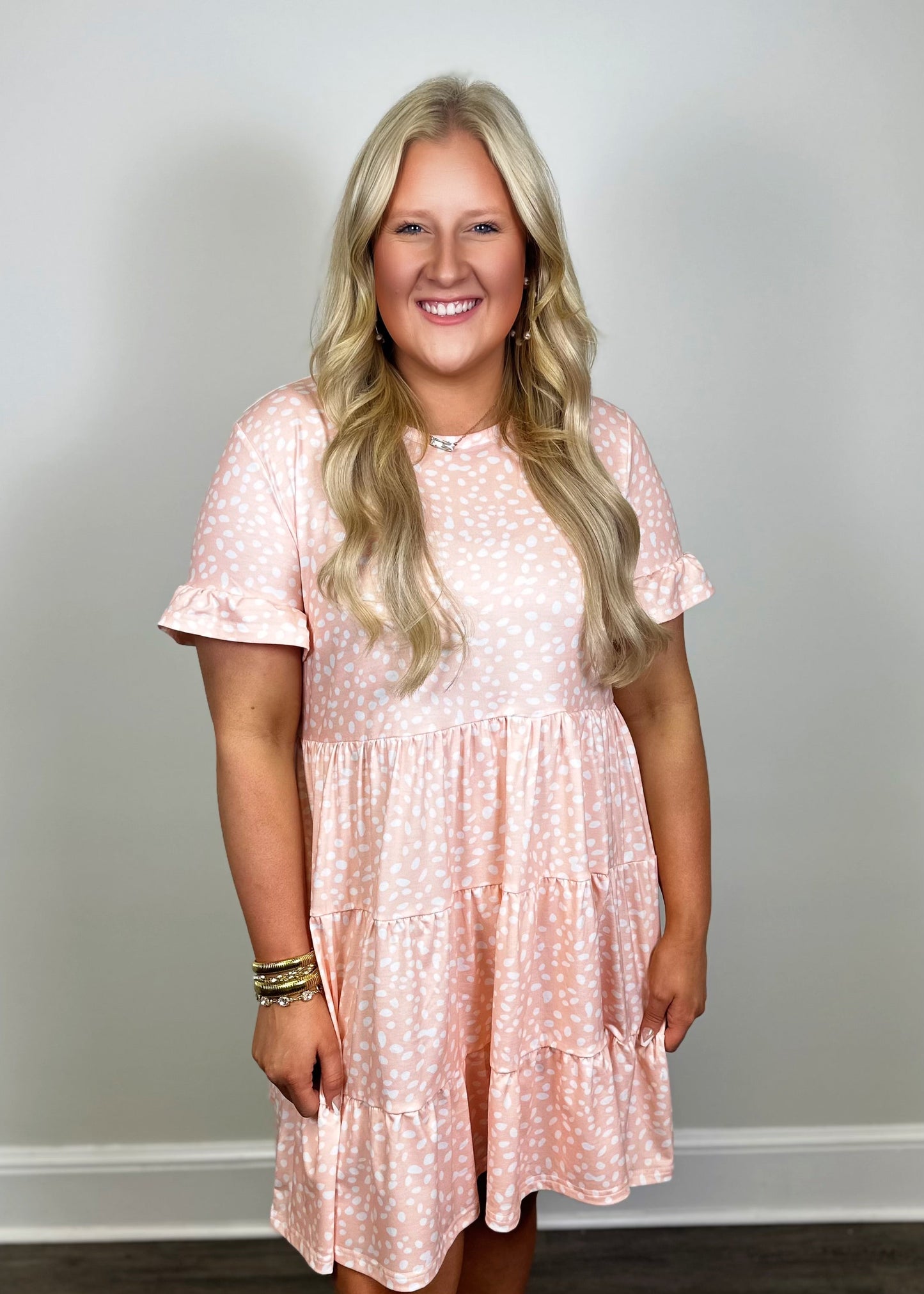 Pink Spotted Plus Size Dress RTS
