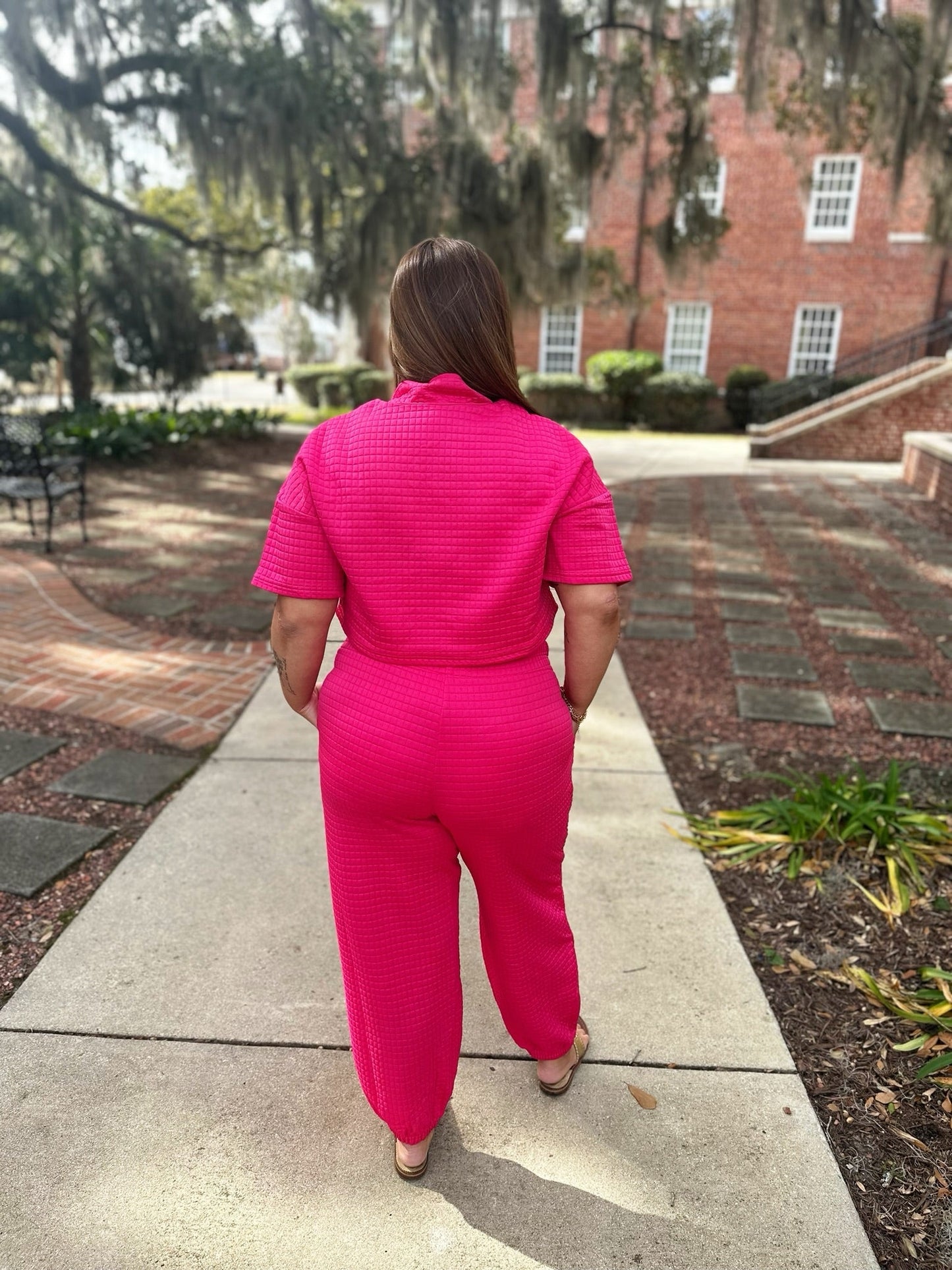 Pink Crop Top & Jogger Set RTS