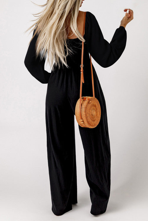 Smocked Jumpsuit Long Sleeve RTS