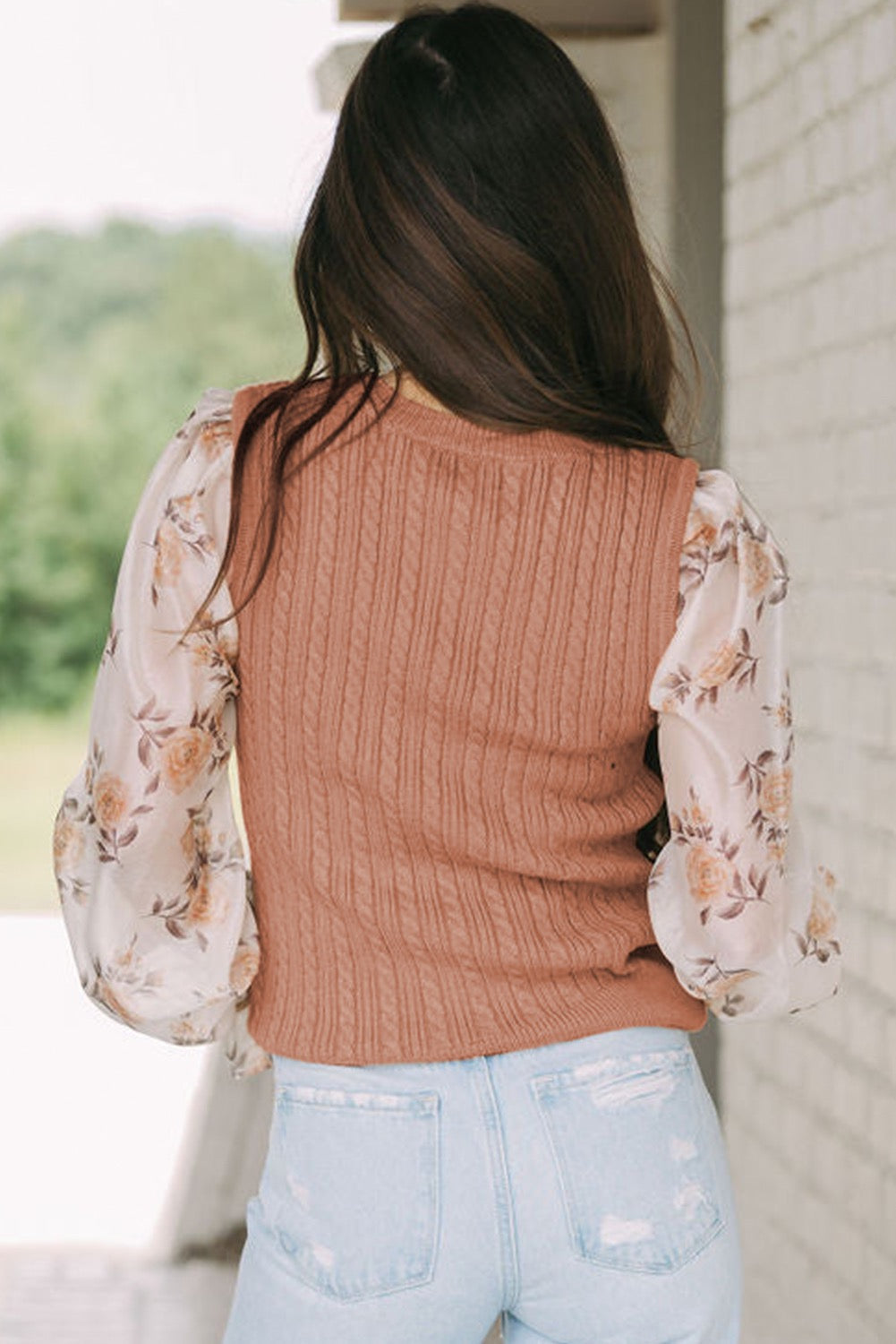 Golden Floral Patchwork Blouse RTS