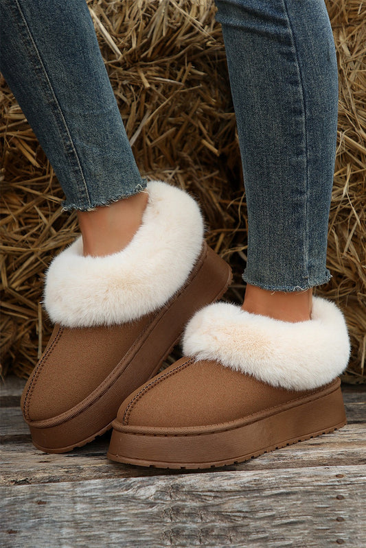 Chestnut Plush Trim Boots RTS