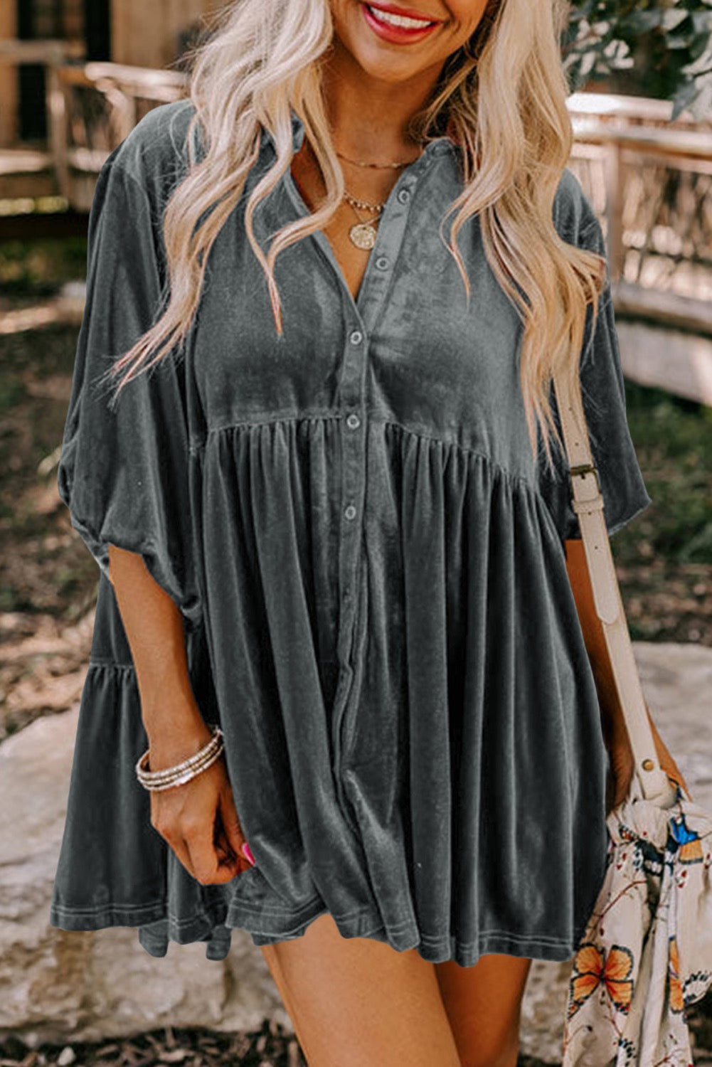 Dark Grey Babydoll Tunic RTS