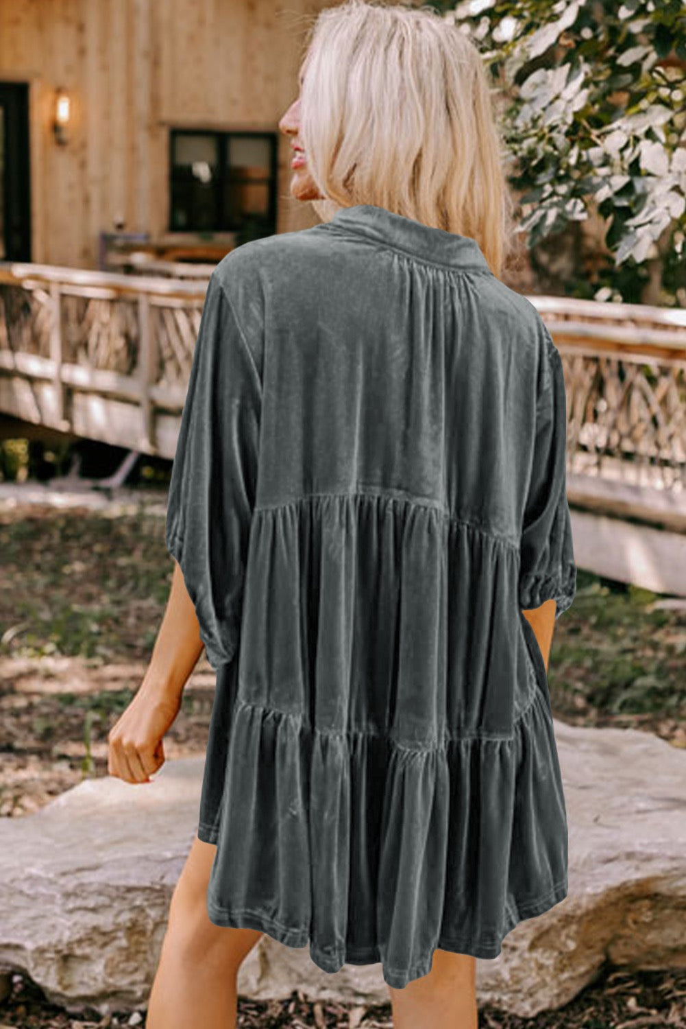 Dark Grey Babydoll Tunic RTS