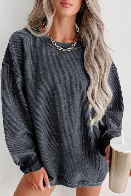 Gray Ribbed Sweatshirt WS RTS