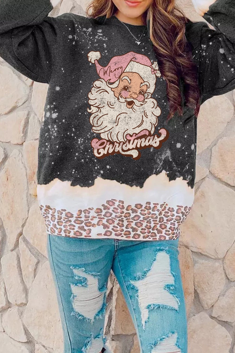 Santa Claus Leopard Sweatshirt RTS