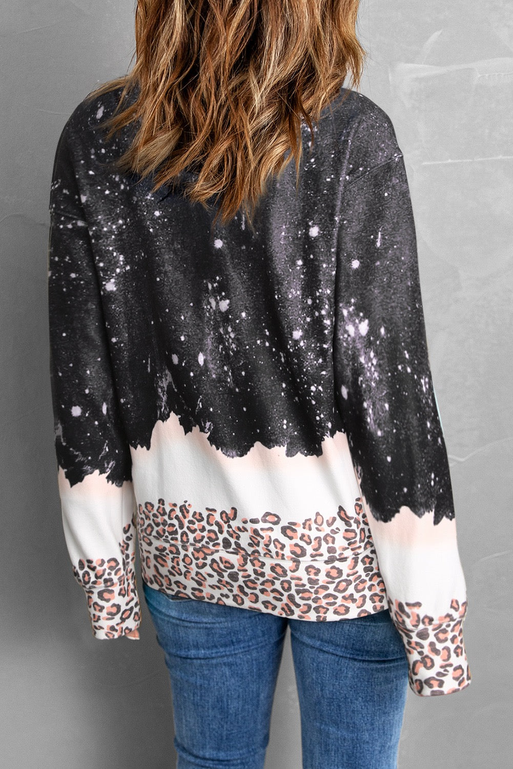 Black Let it Snow Bleached Sweatshirt RTS