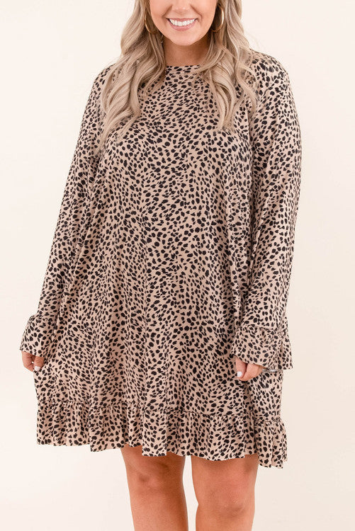 Plus Size Leopard Dress WS RTS