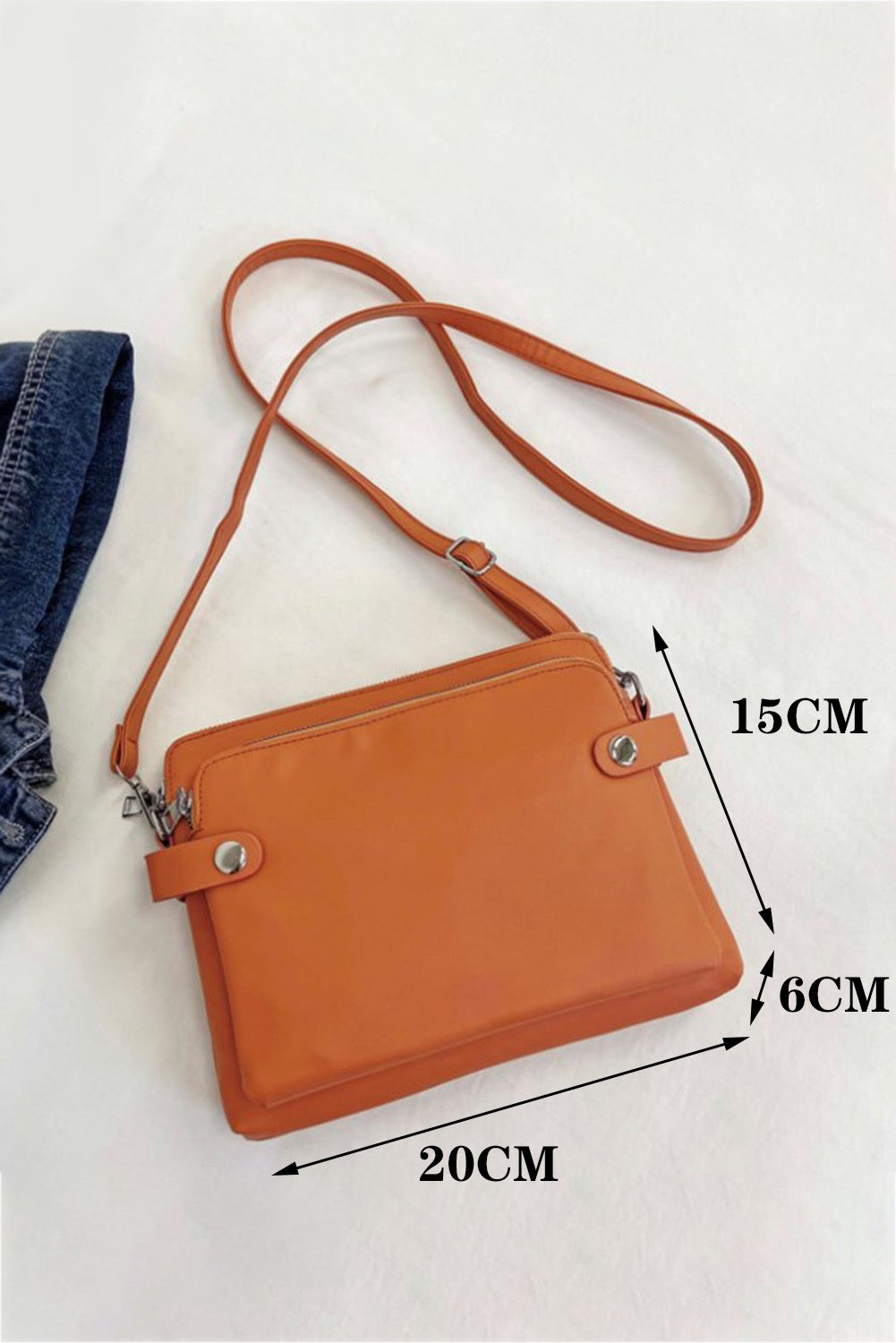 Zipper Squared Crossbody Bag RTS