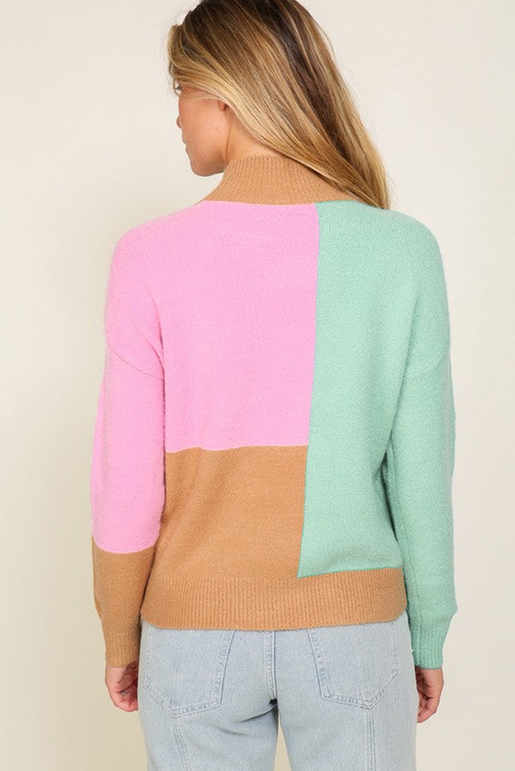 Multicolor Mock Neck Sweater RTS