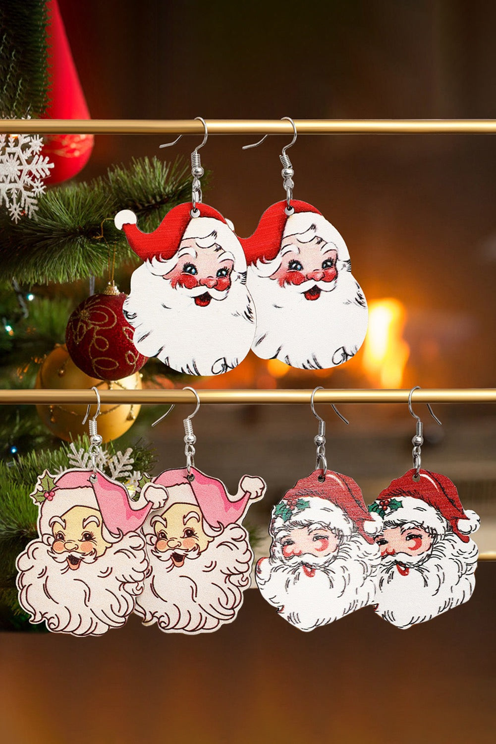 Santa Clause Earrings 3 Pack RTS