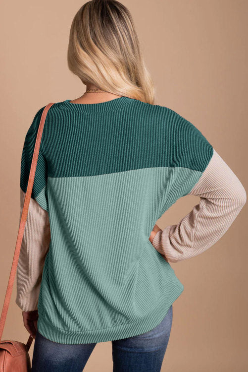 Green Colorblock Top WS RTS