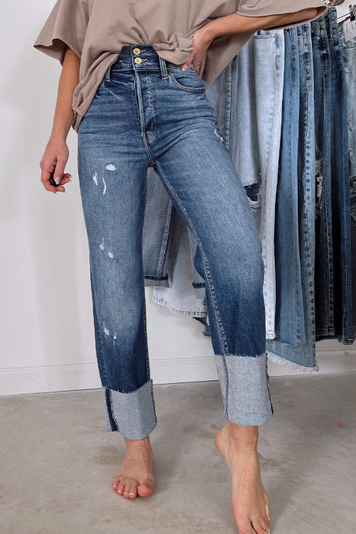 Straight Leg Distressed Jeans WS RTS