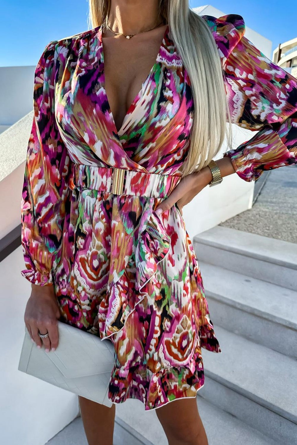 Multicolor Ruffle Dress RTS