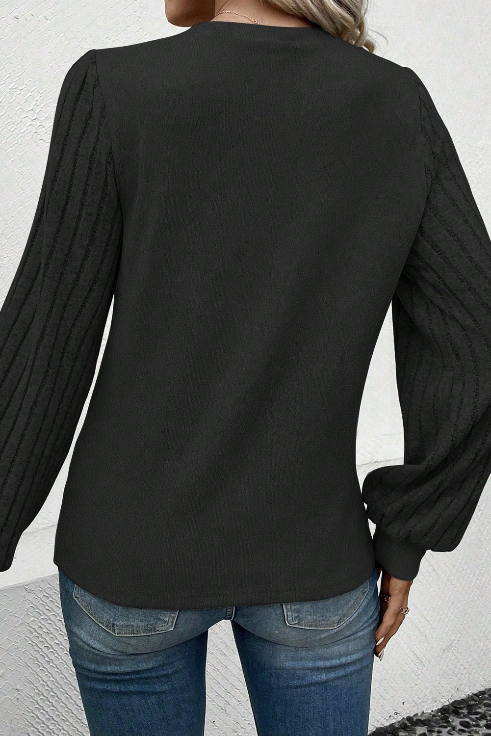 Black Ribbed Bishop Top RTS