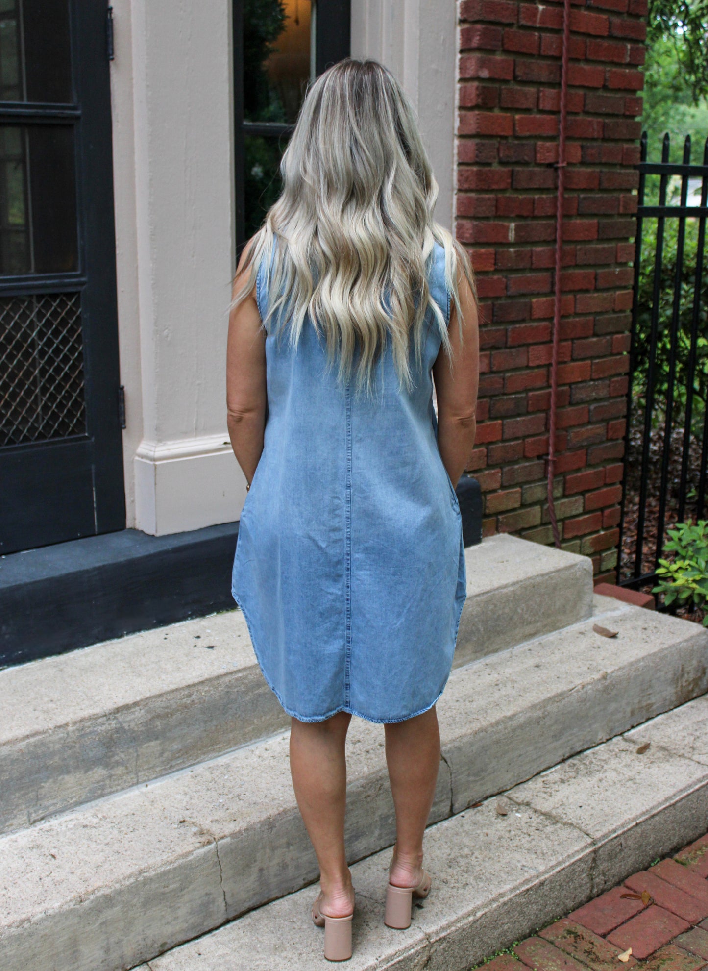 Light Wash Denim Dress RTS