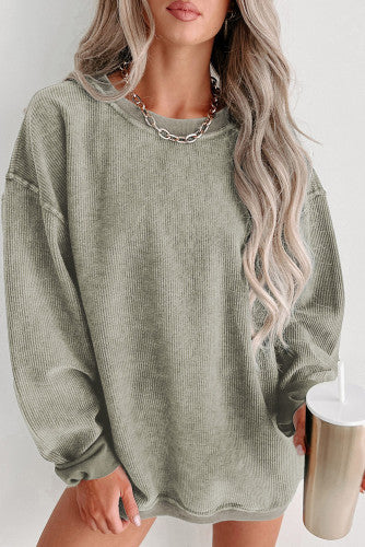 Green Ribbed Sweatshirt WS RTS