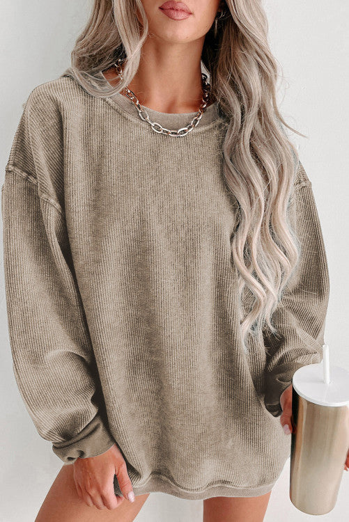 Khaki Ribbed Sweatshirt WS RTS