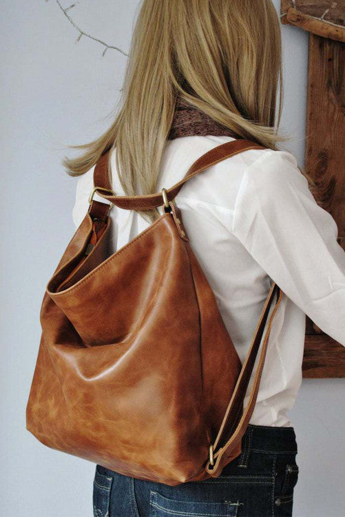 Chestnut Leather Backpack WS RTS