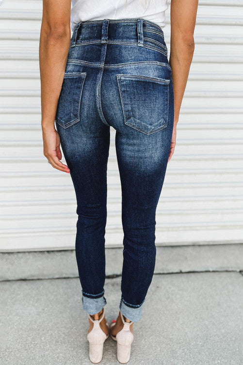 Vintage Washed High Waist Skinny Jeans RTS