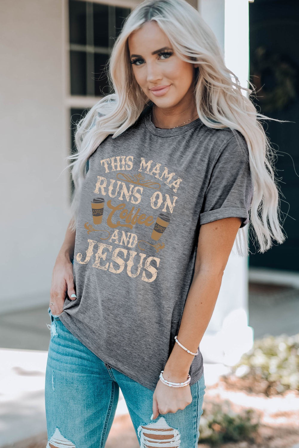 Grey Coffee and Jesus Shirt RTS