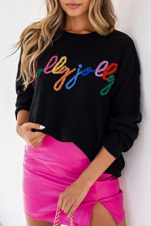 Black Holly Jolly Sweater WS RTS