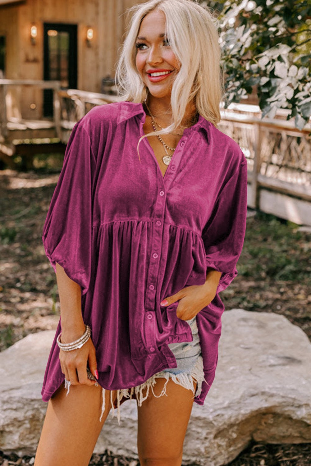 Pitaya Pink Babydoll Tunic RTS