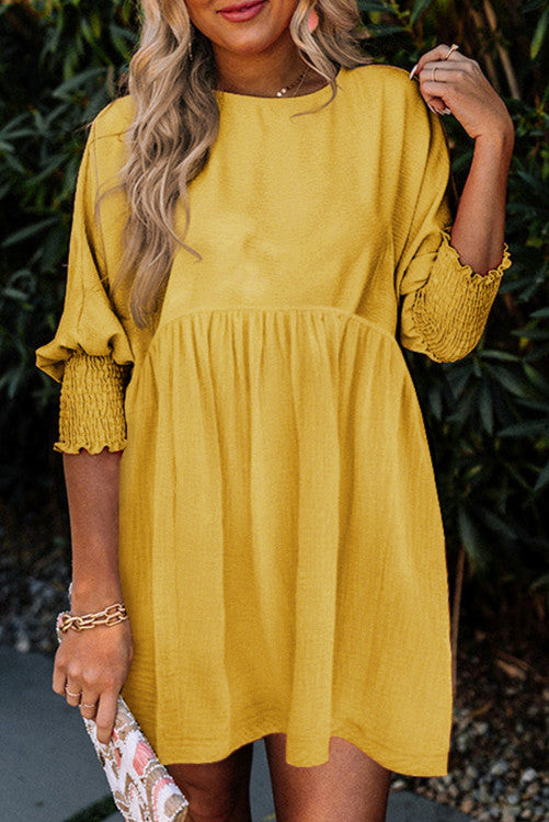 Yellow Short Swing Dress WS RTS