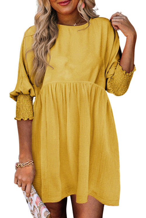 Yellow Short Swing Dress WS RTS