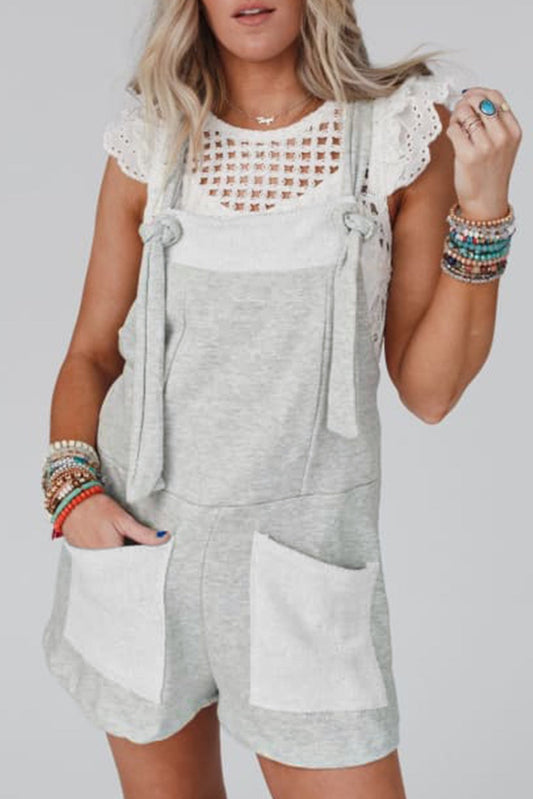 Light Grey Knit Romper RTS