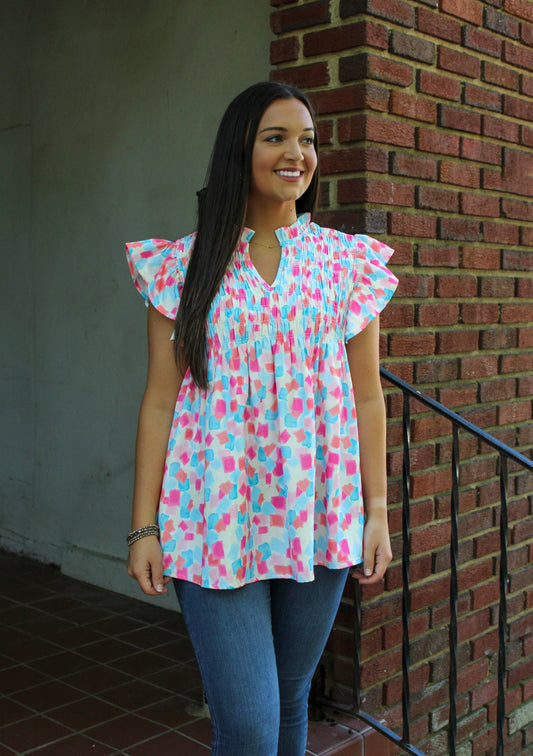 Ruffled Abstract Top RTS