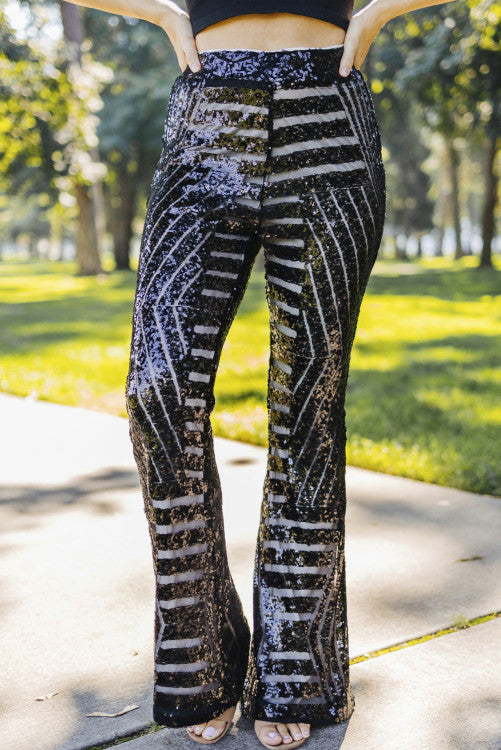 Black Sequin Pants WS RTS