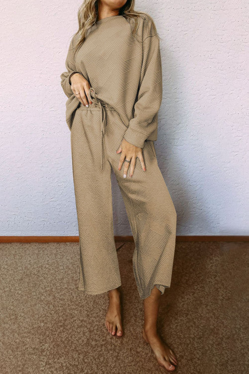 Khaki Loose Textured Outfit WS RTS