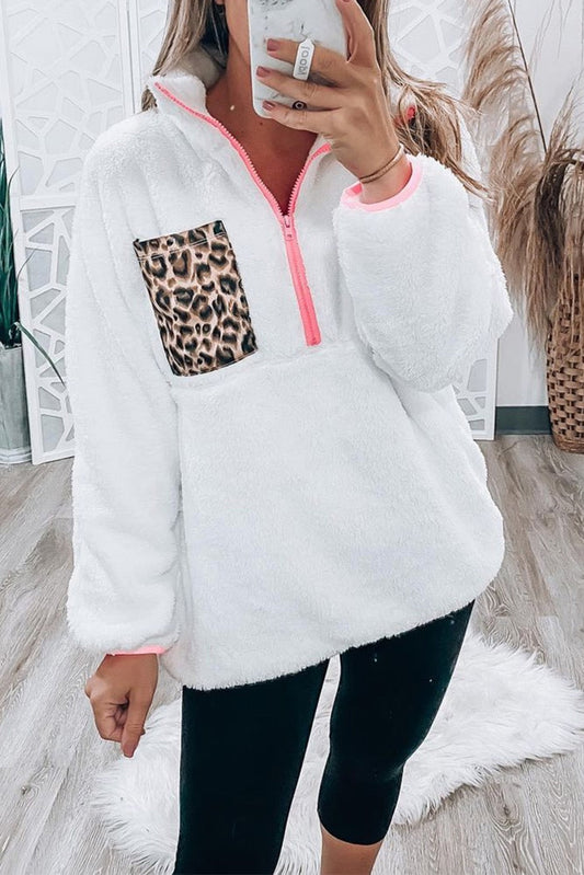 Fleece Leopard Patch Sweatshirt WS RTS