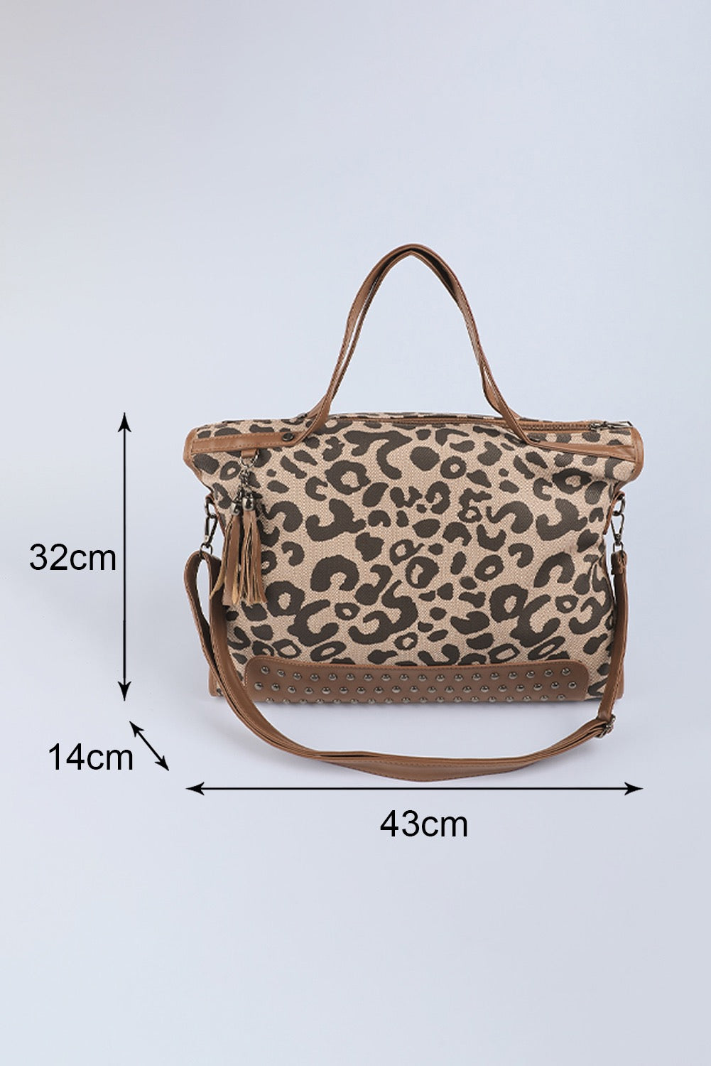 Leopard Studded Tote Bag WS RTS