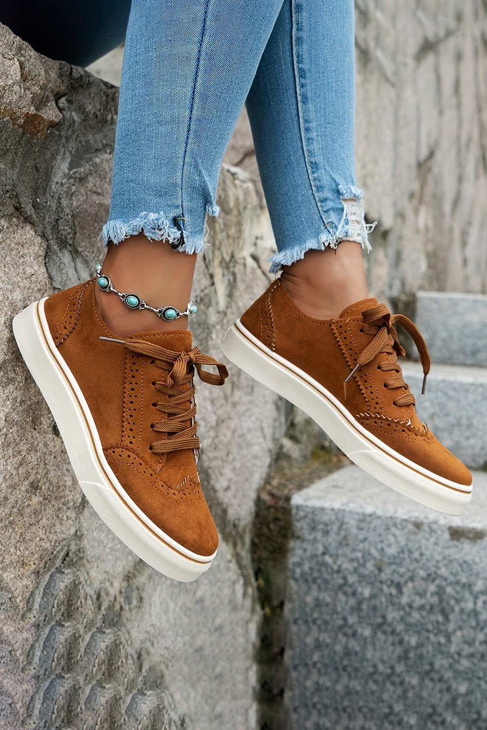 Chestnut Suede Casual Sneakers WS RTS