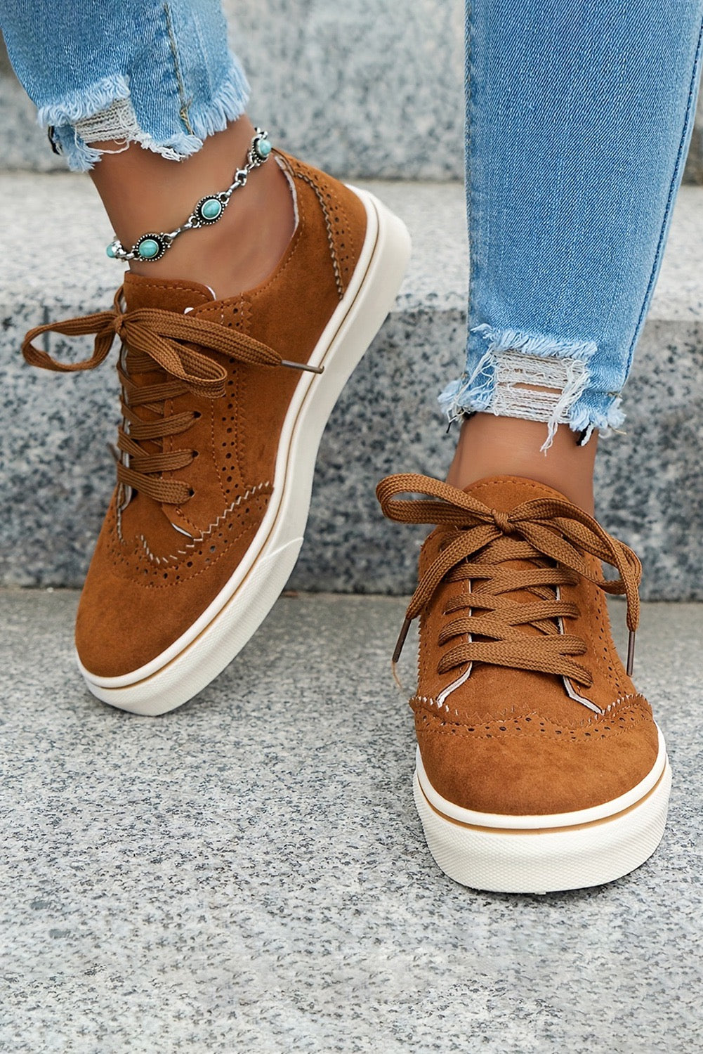 Chestnut Suede Casual Sneakers WS RTS