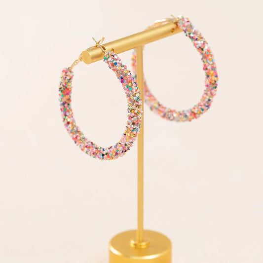 Multi Color Hoop Earrings RTS