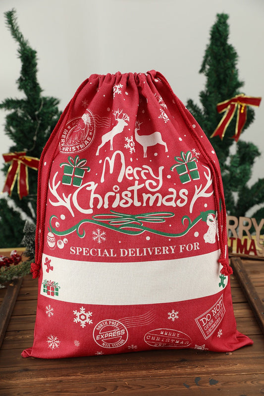 Christmas Drawstring Gift Bag WS RTS