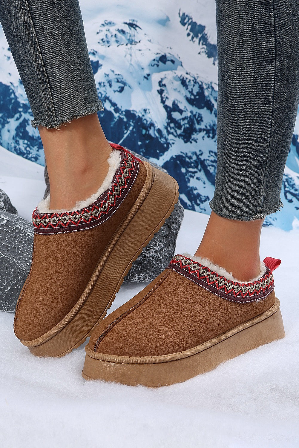 Chestnut Suede Plushed Line Shoes WS RTS