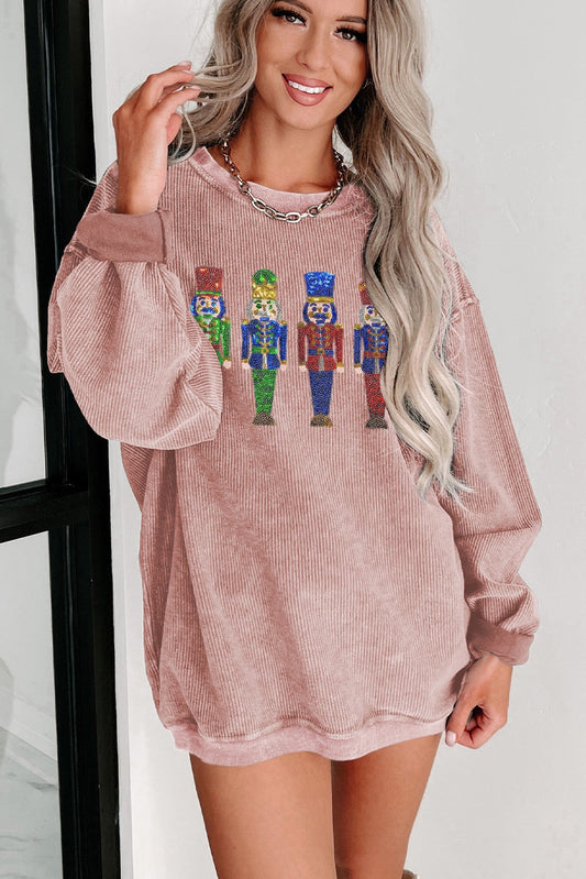 Sequin Nutcracker Corded Sweatshirt WS RTS