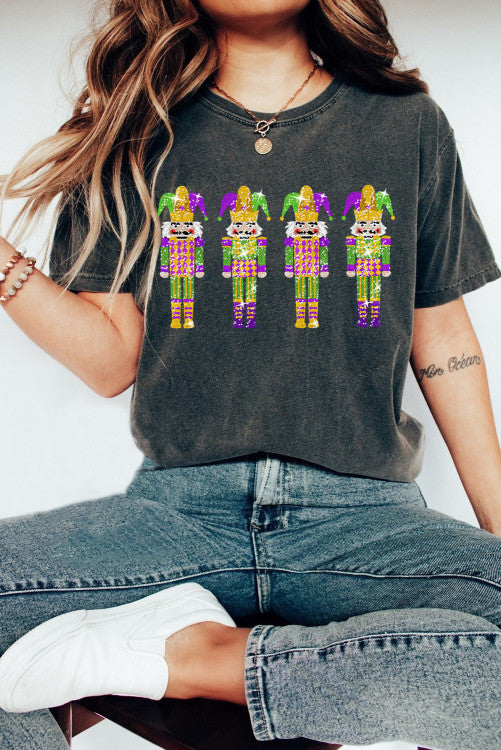 Black Mardi Gras Sequin T Shirt RTS