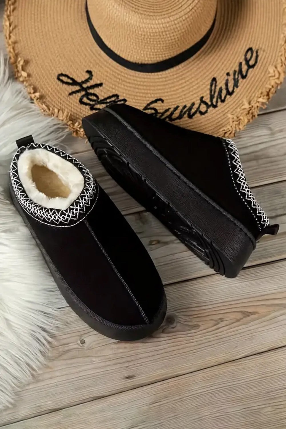 Black Plushed Line Shoes WS RTS