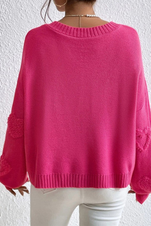 Rose Red Pearl Sweater RTS